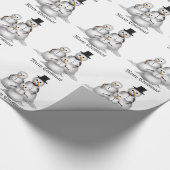 Weihnachts-Snowman-Feiertagspapier Geschenkpapier (Ecke)