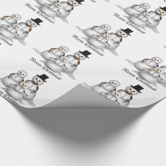 Weihnachts-Snowman-Feiertagspapier Geschenkpapier (Ecke)