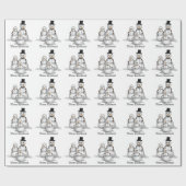 Weihnachts-Snowman-Feiertagspapier Geschenkpapier (Flach)