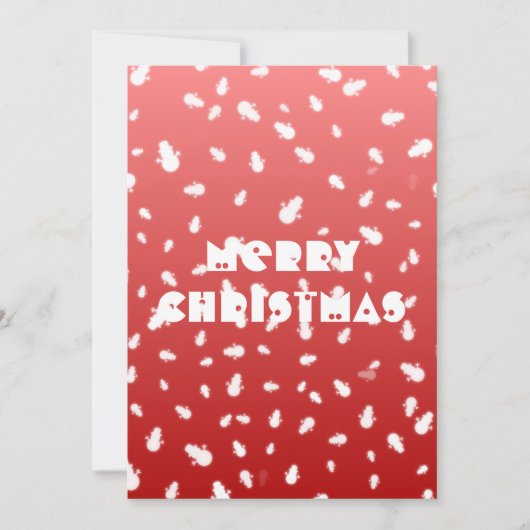 Weihnachts-Snowman-Flat-Karte (Vorderseite)