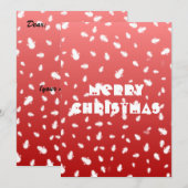 Weihnachts-Snowman-Flat-Karte (Vorne/Hinten)