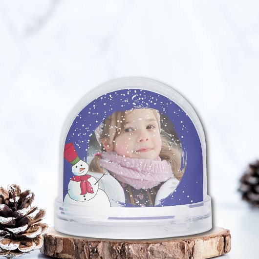 Weihnachts-Snowman-Foto Schneekugeln