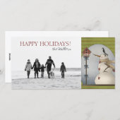 Weihnachts-Snowman-Fotokarten Feiertagskarte (Vorne/Hinten)