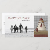 Weihnachts-Snowman-Fotokarten Feiertagskarte (Vorne/Hinten)