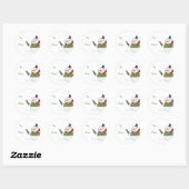 Weihnachts-Snowman-Geschenk-Tags Runder Aufkleber (Blatt)