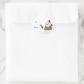 Weihnachts-Snowman-Geschenk-Tags Runder Aufkleber (Tasche)