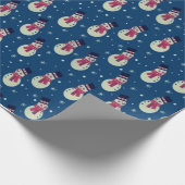 Weihnachts-Snowman-Geschenk Wrapping Paper Geschenkpapier (Ecke)