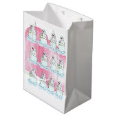 Weihnachts-Snowman-Geschenktaschen Mittlere Geschenktüte (Vorderseite Schrägansicht)