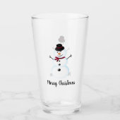 Weihnachts-Snowman-Glass-Cup Glas (Vorderseite)
