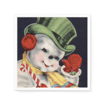 Weihnachts-Snowman Holiday Papierservietten