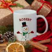 Weihnachts-Snowman-Individuelle Name-Tasse Tasse