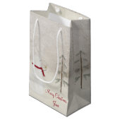 Weihnachts-Snowman Kleine Geschenktüte (Vorderseite Schrägansicht)