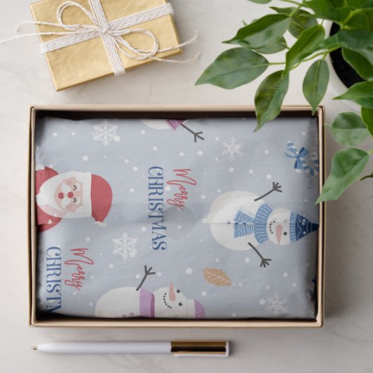 Weihnachts-Snowman-Muster Design 5 Seidenpapier (Geschenk)