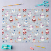 Weihnachts-Snowman-Muster Design 5 Seidenpapier (Basteln)