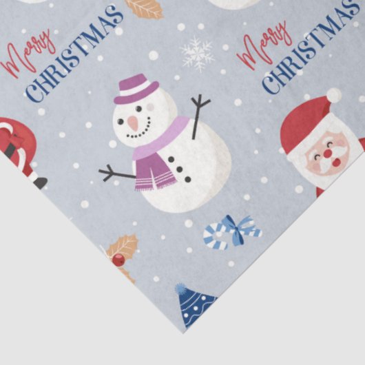 Weihnachts-Snowman-Muster Design 5 Seidenpapier (Ausschnitt)