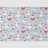 Weihnachts-Snowman-Muster Design 5 Seidenpapier (Vorderseite)
