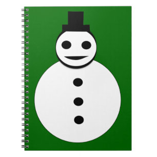 Weihnachts-Snowman-Notebook lächeln Notizblock