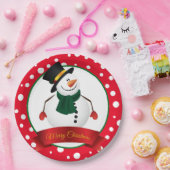 Weihnachts-Snowman-Paper-Teller Pappteller (Party)