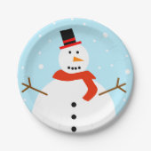 Weihnachts-Snowman-Paper-Teller Pappteller (Vorderseite)