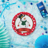 Weihnachts-Snowman-Paper-Teller Pappteller (Party)