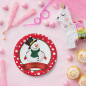Weihnachts-Snowman-Paper-Teller Pappteller (Party)