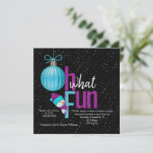 Weihnachts-Snowman-Party Einladung (Stehend Vorderseite)