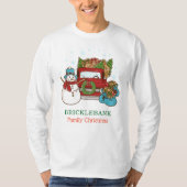 Weihnachts-Snowman-Personalisierte Familienordnung T-Shirt (Vorderseite)
