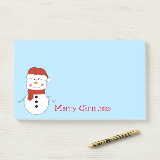 Weihnachts-Snowman Post-it-Notes Post-it Klebezettel (Auf Schreibtisch)