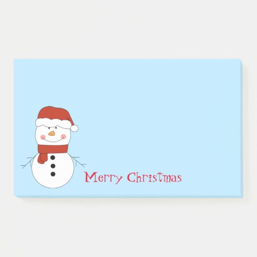 Weihnachts-Snowman Post-it-Notes Post-it Klebezettel (Vorderseite)