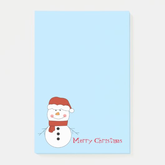 Weihnachts-Snowman Post-it-Notes Post-it Klebezettel (Vorderseite)