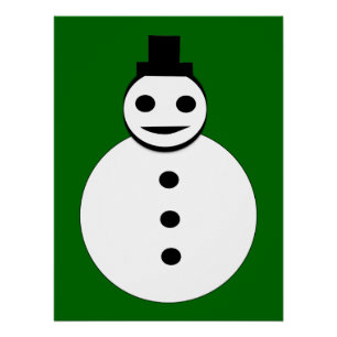 Weihnachts-Snowman-Poster lächeln Poster