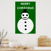 Weihnachts-Snowman-Poster lächeln Poster (Küche)