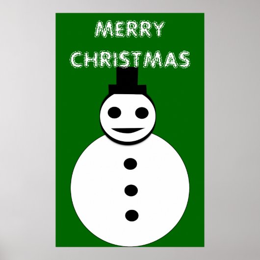 Weihnachts-Snowman-Poster lächeln Poster (Vorne)