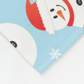 Weihnachts Snowman Snowflake Muster Fleecedecke (Ecke)