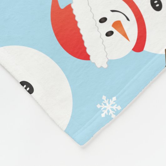 Weihnachts Snowman Snowflake Muster Fleecedecke (Ecke)