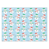 Weihnachts Snowman Snowflake Muster Tischdecke (Vorderseite (Horizontal))