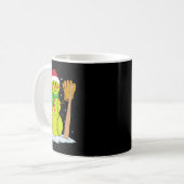 Weihnachts-Snowman Softball Pitcher Boys Kinder Te Kaffeetasse (Vorderseite Links)