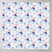 Weihnachts Snowman Surface Pattern Download Poster (Vorne)