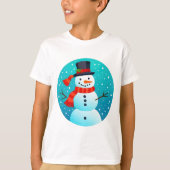 Weihnachts-Snowman-T - Shirt (Vorderseite)