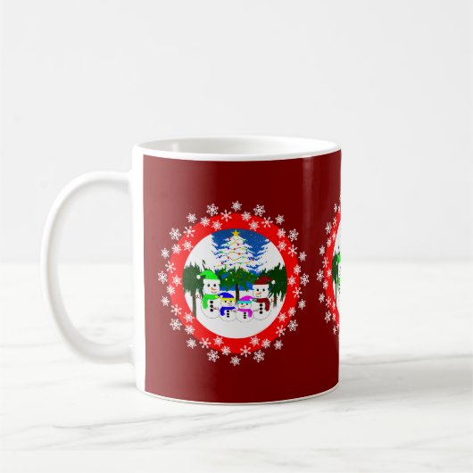 Weihnachts-Snowman-Tasse Kaffeetasse (Links)