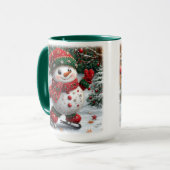 Weihnachts-Snowman-Tasse Tasse (Vorderseite Links)