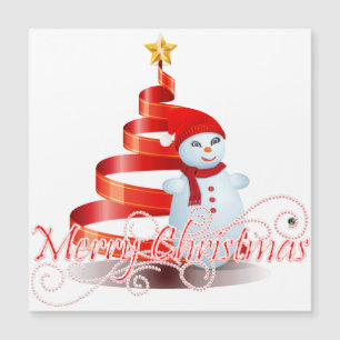 Weihnachts Snowman Thin Magnetic Card Magnetkarte