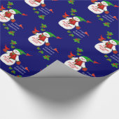 Weihnachts-Snowman-Umarmung aus Oma Geschenkpapier (Ecke)