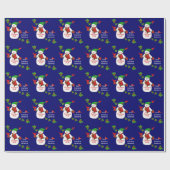 Weihnachts-Snowman-Umarmung aus Oma Geschenkpapier (Flach)