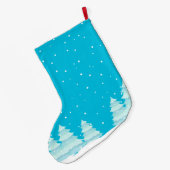 Weihnachts-Snowman und Raven Großer Weihnachtsstrumpf (Rückseite (Hängend))