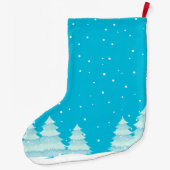 Weihnachts-Snowman und Raven Großer Weihnachtsstrumpf (Rückseite)