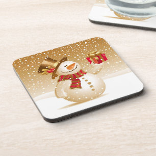 Weihnachts-Snowman-Untersetzer (Set von 4 Jahren) Getränkeuntersetzer