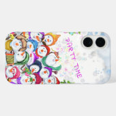Weihnachts-Snowmans-Party Case-Mate iPhone Hülle (Rückseite (Horizontal))