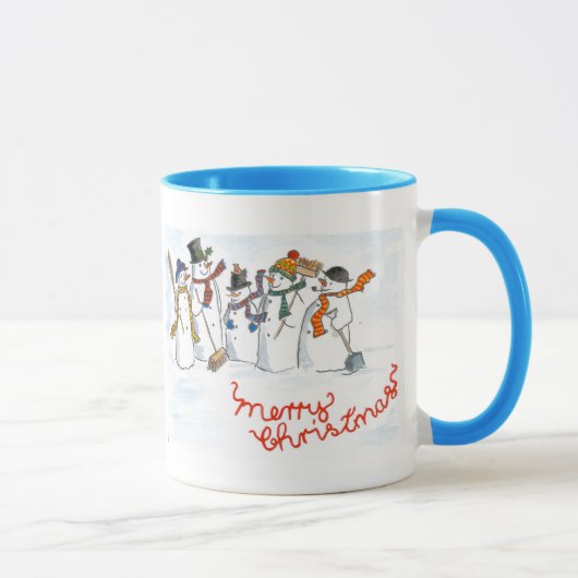 Weihnachts-Snowmen-Ringer-Tasse Tasse (Rechts)
