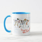 Weihnachts-Snowmen-Ringer-Tasse Tasse (Links)